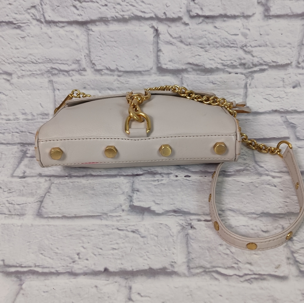 Rebecca Minkof beige leather crossbody bag - Picture 3 of 10